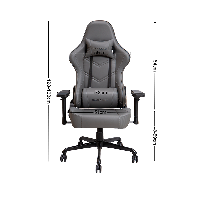 Gray Adjustable Armrest Design High-end Luxury Gaming Chair